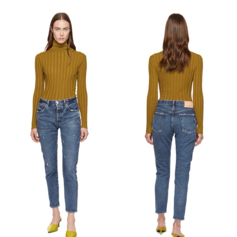 Moussy Vintage Blue MVS Shell Tapered Skinny Jeans.